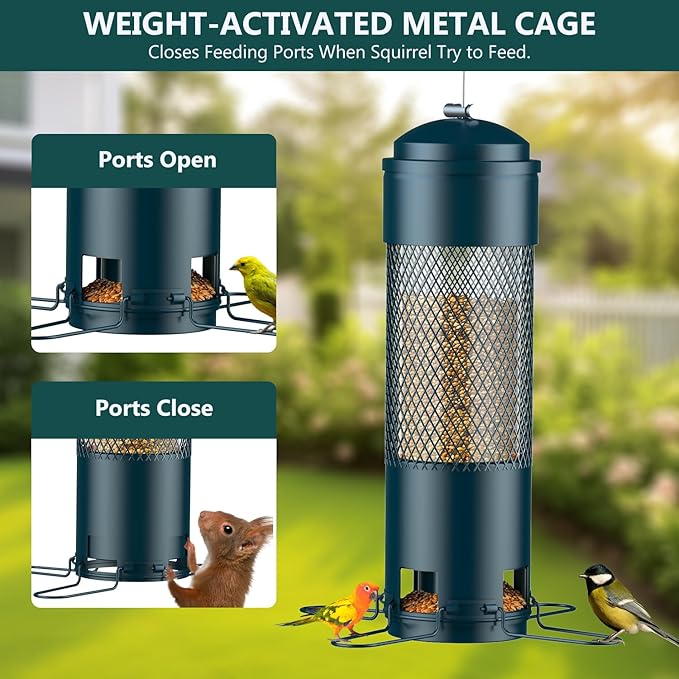 Squirrel proof bird feeder